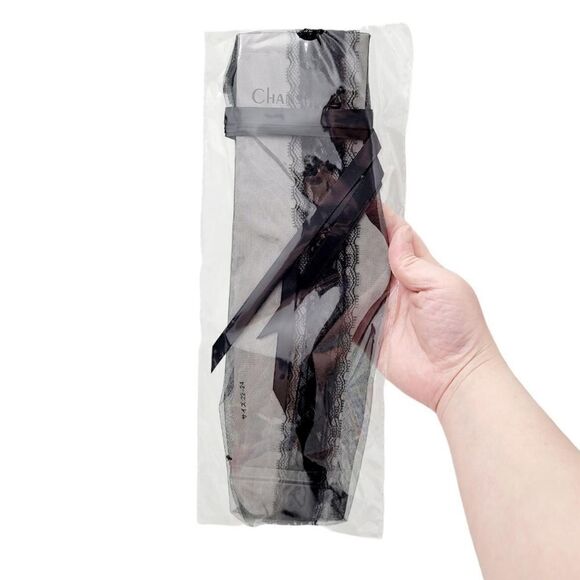 2/$20 Brand New Ribbons Black Stocking Tights Socks - Picture 4 of 5